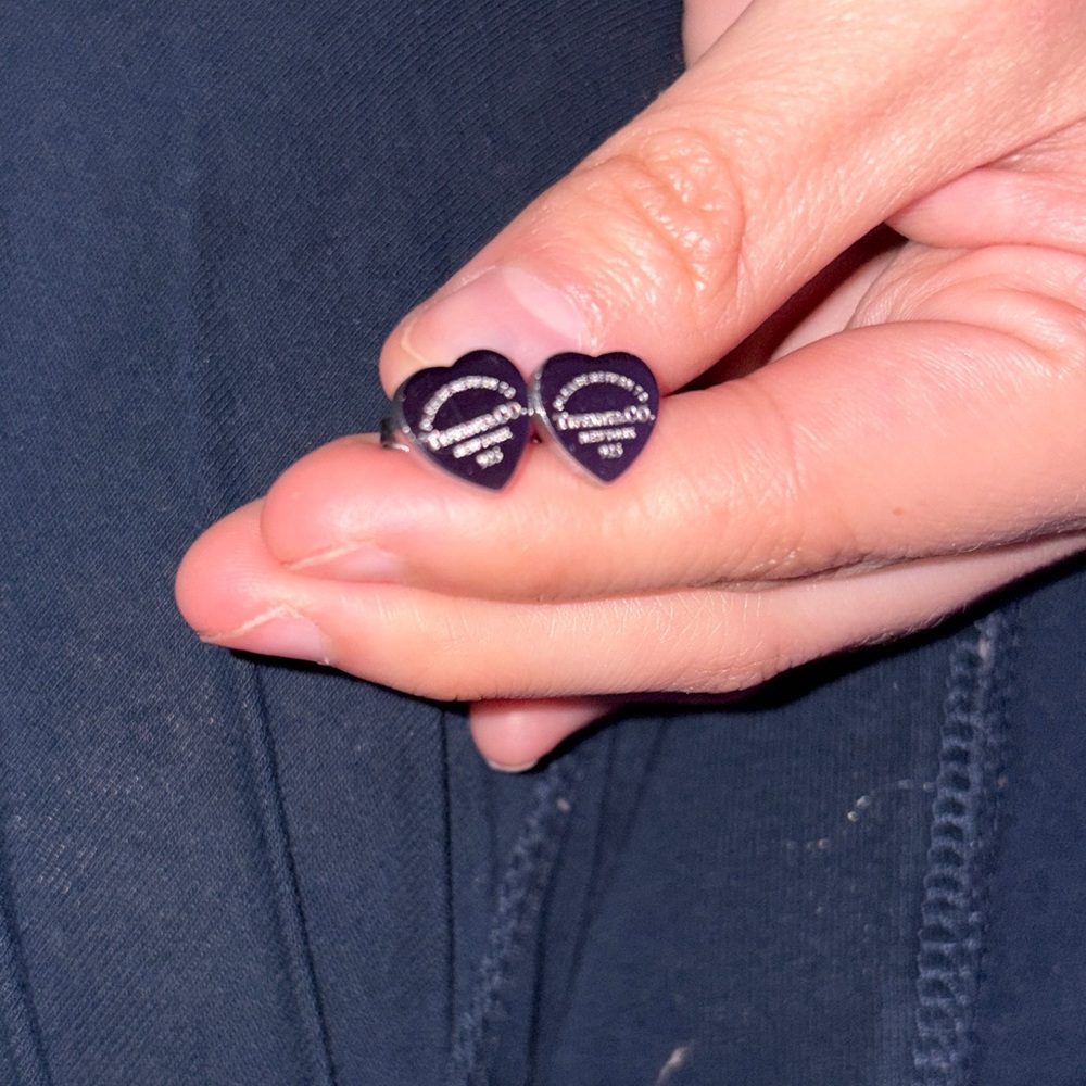 Silver Heart Stud Earrings